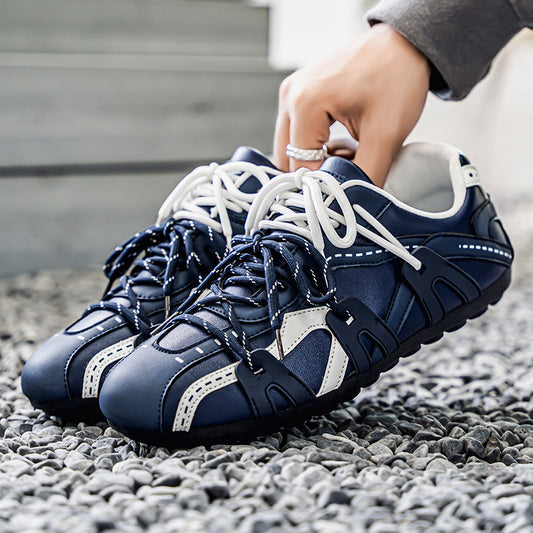 ♛𝔽𝕦𝕤𝕚𝕠𝕟 𝔽𝕠𝕔𝕦𝕤☢︎ᴄᴀꜱᴜᴀʟ ꜱɴᴇᴀᴋᴇʀ ♜ ✽𝟤𝟢𝟤𝟧✽秋冬新款運動包覆平底賽車運動鞋  男女款  情侶款 大🦶款 (39-46號) M28