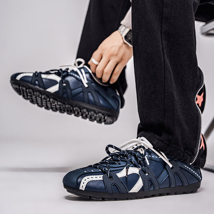 ♛𝔽𝕦𝕤𝕚𝕠𝕟 𝔽𝕠𝕔𝕦𝕤☢︎ᴄᴀꜱᴜᴀʟ ꜱɴᴇᴀᴋᴇʀ ♜ ✽𝟤𝟢𝟤𝟧✽秋冬新款運動包覆平底賽車運動鞋  男女款  情侶款 大🦶款 (39-46號) M28