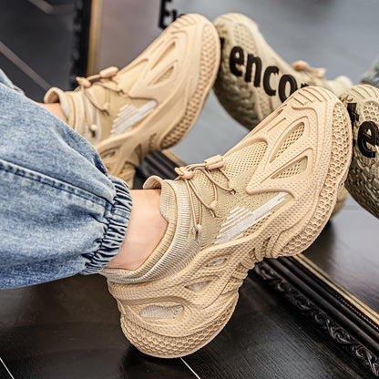 ♛𝔽𝕦𝕤𝕚𝕠𝕟 𝔽𝕠𝕔𝕦𝕤☢︎ᴄᴀꜱᴜᴀʟ ꜱɴᴇᴀᴋᴇʀ ♜✽𝟤𝟢𝟤𝟧✽春夏新包覆感網襪設計機能性運動鞋   男女款  M18