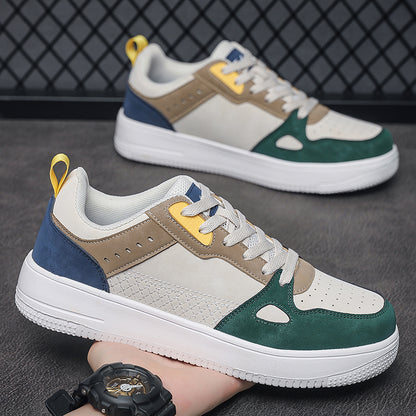 ♛𝔽𝕦𝕤𝕚𝕠𝕟 𝔽𝕠𝕔𝕦𝕤☢︎ꜱᴋᴀᴛᴇ ꜱʜᴏᴇꜱ♜ ✽𝟤𝟢𝟤𝟧✽春夏新款復古經典板鞋雙拼色增高板鞋   男女款 大🦶款 (39-47號)   x𝟫𝟢𝟨