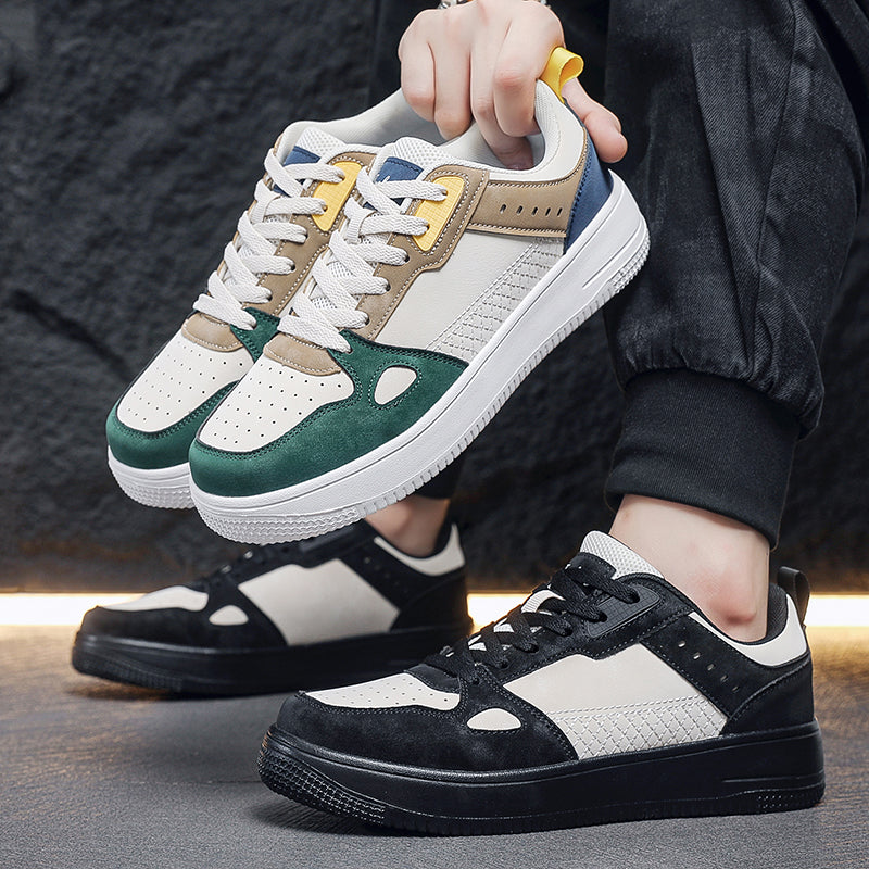 ♛𝔽𝕦𝕤𝕚𝕠𝕟 𝔽𝕠𝕔𝕦𝕤☢︎ꜱᴋᴀᴛᴇ ꜱʜᴏᴇꜱ♜ ✽𝟤𝟢𝟤𝟧✽春夏新款復古經典板鞋雙拼色增高板鞋   男女款 大🦶款 (39-47號)   x𝟫𝟢𝟨