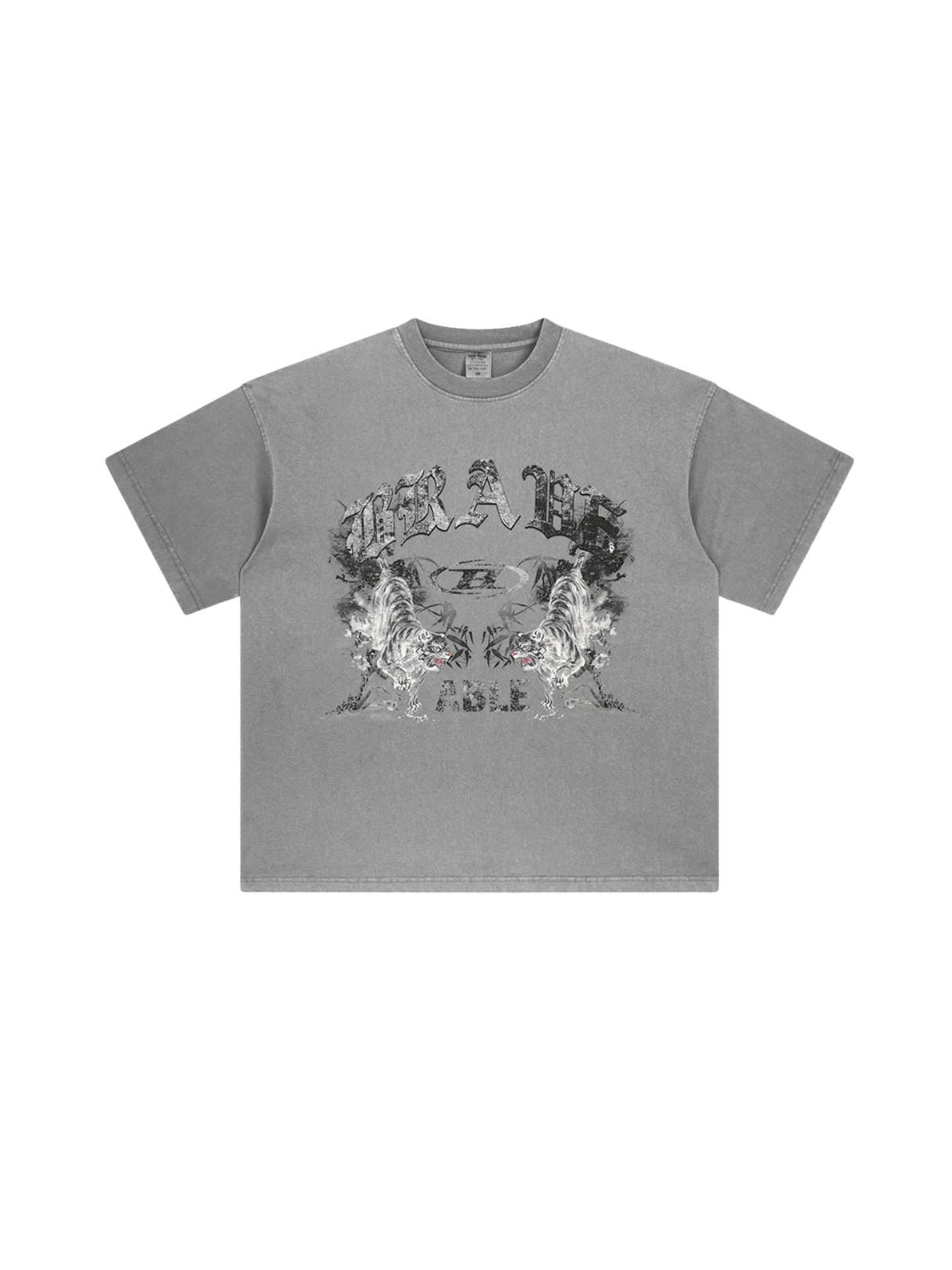 ▶𝔽𝕦𝕤𝕚𝕠𝕟 𝔽𝕠𝕔𝕦𝕤 ⌘𝓦𝓪𝓼𝓱𝓮𝓭 𝔀𝓲𝓷𝓭 ◀2025夏季水洗做舊水墨丹青印花短袖T恤潮牌休閒情侣装上衣 TZ-25