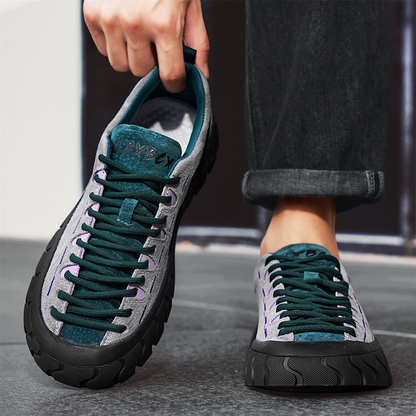 ♛𝔽𝕦𝕤𝕚𝕠𝕟 𝔽𝕠𝕔𝕦𝕤☢︎ꜱᴋᴀᴛᴇ ꜱʜᴏᴇꜱ ♜✽𝟤𝟢𝟤𝟧✽秋冬新款麂皮輪胎底防滑低筒板鞋   男女款 情侶款  TL-92