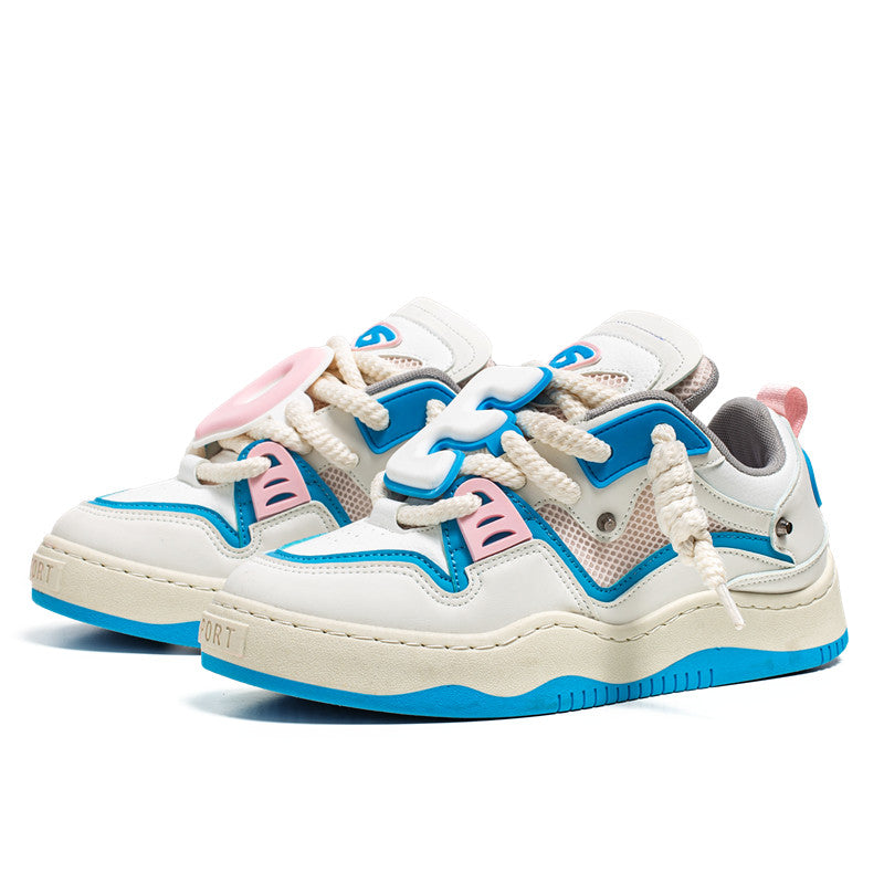 ♛𝔽𝕦𝕤𝕚𝕠𝕟 𝔽𝕠𝕔𝕦𝕤☢︎ꜱᴋᴀᴛᴇ ꜱʜᴏᴇꜱ  ♜✽𝟤𝟢𝟤𝟧✽ 春夏新款經典嘻哈配色ＯＥ板鞋 男女款 情侶款  大🦶款 (36-45號)  C01