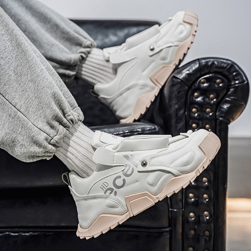 ♛𝔽𝕦𝕤𝕚𝕠𝕟 𝔽𝕠𝕔𝕦𝕤☢︎ᴄᴀꜱᴜᴀʟ ꜱɴᴇᴀᴋᴇʀ ♜ ✽𝟤𝟢𝟤𝟧✽秋冬新款運動氣囊包覆隱形增高運動鞋  男女款  情侶款 XS-05