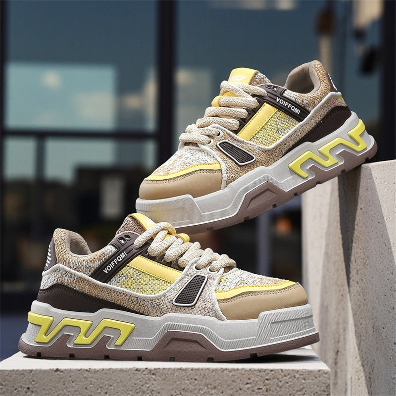 ♛𝔽𝕦𝕤𝕚𝕠𝕟 𝔽𝕠𝕔𝕦𝕤☢︎ꜱᴋᴀᴛᴇ ꜱʜᴏᴇꜱ ♜✽𝟤𝟢𝟤𝟧✽秋冬新款迷彩刺繡隱形增高低筒板鞋   男女款 情侶款  LL-89