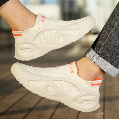 ♛𝔽𝕦𝕤𝕚𝕠𝕟 𝔽𝕠𝕔𝕦𝕤☢︎ᴄᴀꜱᴜᴀʟ ꜱɴᴇᴀᴋᴇʀ ♜✽𝟤𝟢𝟤𝟧✽ 春夏新款網襪設計超透氣懶人運動慢跑鞋 男女款 情侶款  大🦶款 (36-48號)x𝟧𝟢𝟪