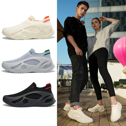 ♛𝔽𝕦𝕤𝕚𝕠𝕟 𝔽𝕠𝕔𝕦𝕤☢︎ᴄᴀꜱᴜᴀʟ ꜱɴᴇᴀᴋᴇʀ ♜ ✽𝟤𝟢𝟤𝟧✽ 春夏新款網襪設計超透氣懶人運動慢跑鞋 男女款 情侶款  大🦶款 (36-48號)  x𝟧𝟢𝟪