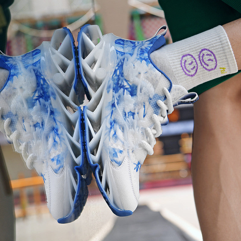 ♛𝔽𝕦𝕤𝕚𝕠𝕟 𝔽𝕠𝕔𝕦𝕤☢︎ᴄᴀꜱᴜᴀʟ ꜱɴᴇᴀᴋᴇʀ ♜ ✽𝟤𝟢𝟤𝟧✽春夏新款襪套透氣增高超彈力古風龍紋運動鞋   男女款  情侶款  CX23