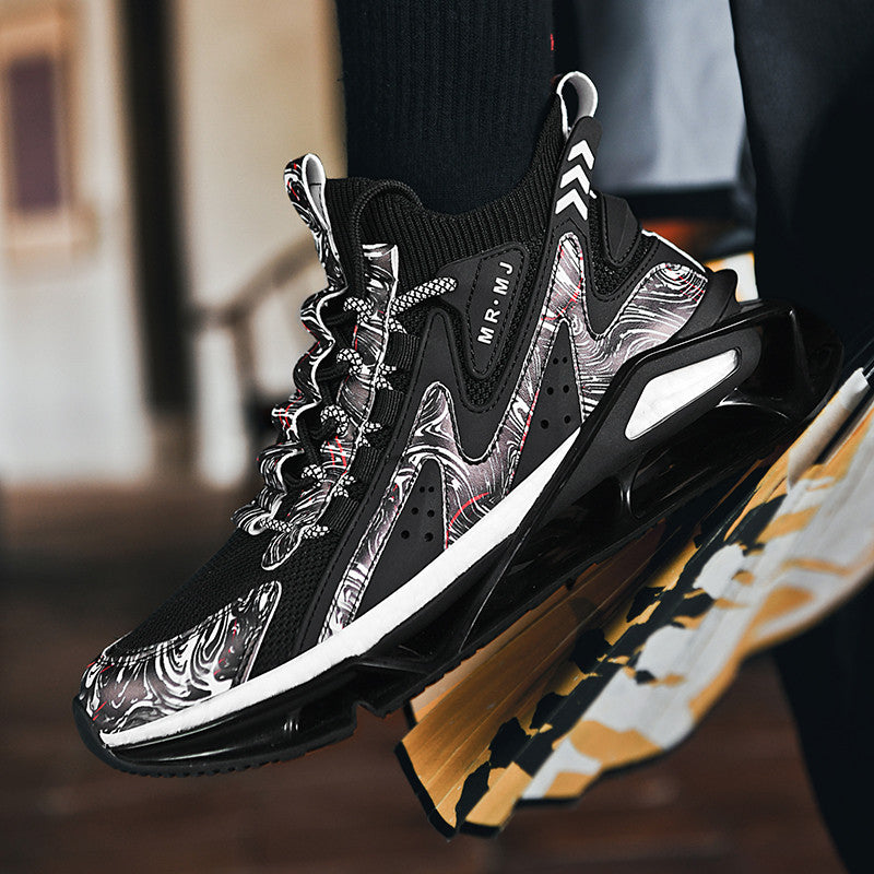 ♛𝔽𝕦𝕤𝕚𝕠𝕟 𝔽𝕠𝕔𝕦𝕤☢︎ᴄᴀꜱᴜᴀʟ ꜱɴᴇᴀᴋᴇʀ ♜ ✽𝟤𝟢𝟤𝟧✽春夏新款襪套透氣增高超彈力水墨風運動鞋   男女款  情侶款  CX37