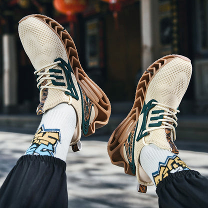 ♛𝔽𝕦𝕤𝕚𝕠𝕟 𝔽𝕠𝕔𝕦𝕤☢︎ᴄᴀꜱᴜᴀʟ ꜱɴᴇᴀᴋᴇʀ ♜ ✽𝟤𝟢𝟤𝟧✽春夏新款襪套透氣增高科技風運動鞋   男女款  情侶款  CX48