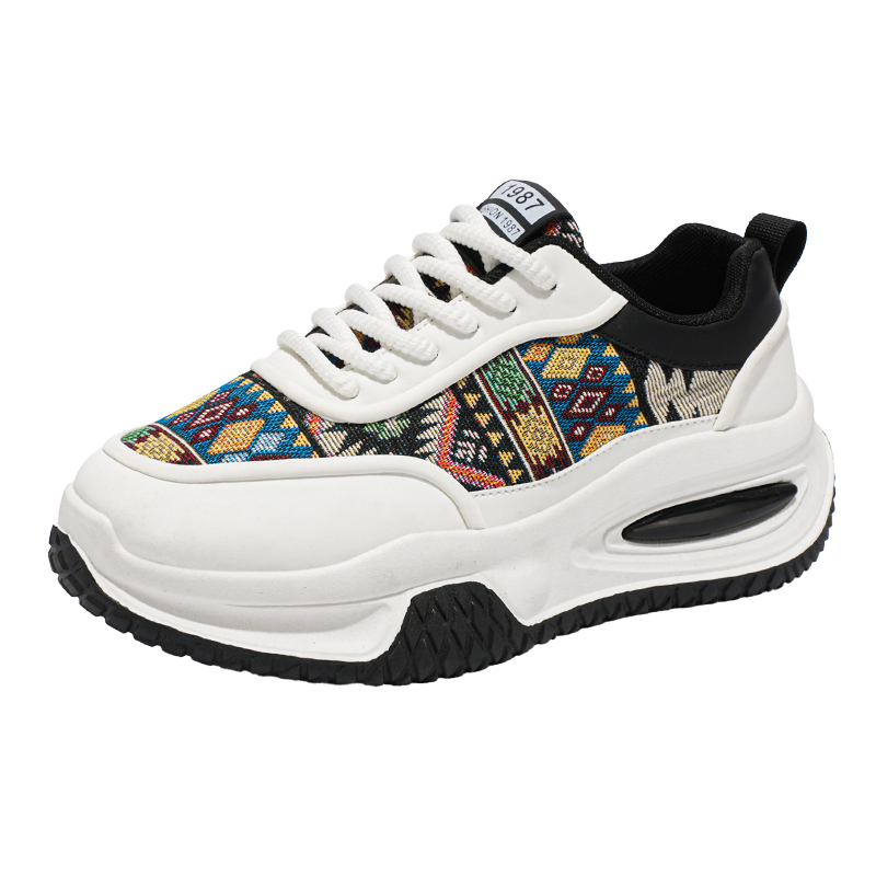 ♛𝔽𝕦𝕤𝕚𝕠𝕟 𝔽𝕠𝕔𝕦𝕤☢︎ᴄᴀꜱᴜᴀʟ ꜱɴᴇᴀᴋᴇʀ ♜✽𝟤𝟢𝟤𝟧✽ 春夏新款隱形增高民族圖騰風老爹鞋運動鞋 男女款 大🦶款 (39-48號)xf686