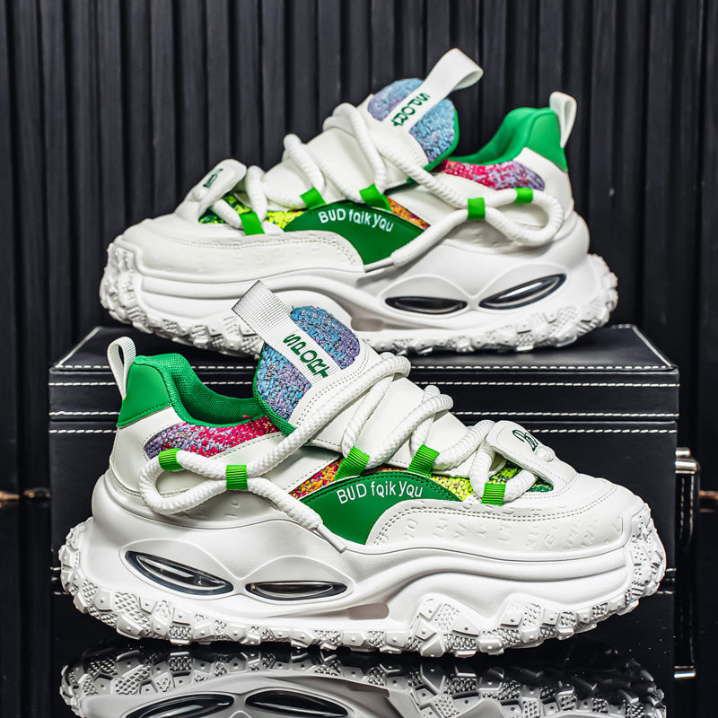 ♛𝔽𝕦𝕤𝕚𝕠𝕟 𝔽𝕠𝕔𝕦𝕤☢︎ᴄᴀꜱᴜᴀʟ ꜱɴᴇᴀᴋᴇʀ ♜ ✽𝟤𝟢𝟤𝟧✽秋冬新款運動氣墊隱形增高運動懶人鞋  男女款  情侶款 TX-801