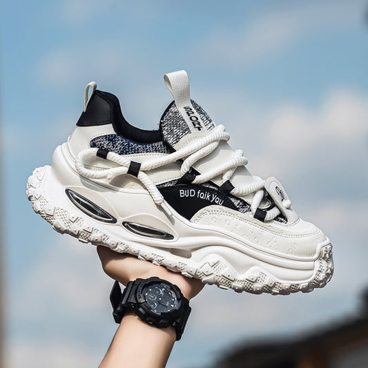 ♛𝔽𝕦𝕤𝕚𝕠𝕟 𝔽𝕠𝕔𝕦𝕤☢︎ᴄᴀꜱᴜᴀʟ ꜱɴᴇᴀᴋᴇʀ ♜ ✽𝟤𝟢𝟤𝟧✽秋冬新款運動氣墊隱形增高運動懶人鞋  男女款  情侶款 TX-801