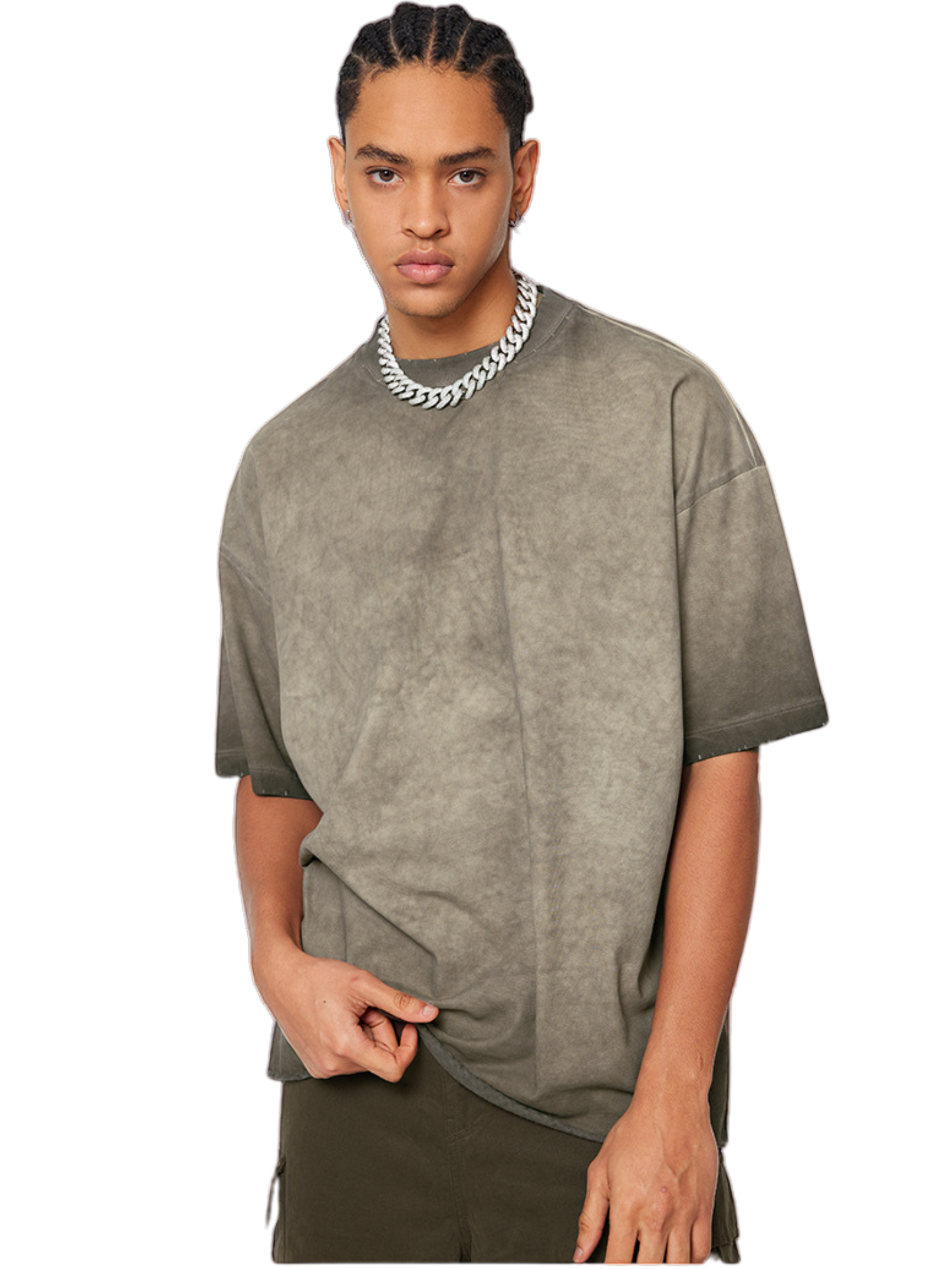 ▶𝔽𝕦𝕤𝕚𝕠𝕟 𝔽𝕠𝕔𝕦𝕤 ⌘𝓦𝓪𝓼𝓱𝓮𝓭 𝔀𝓲𝓷𝓭 ◀2025夏季美式潮牌寬鬆大碼短袖水洗做舊巴家同款 TZ-04