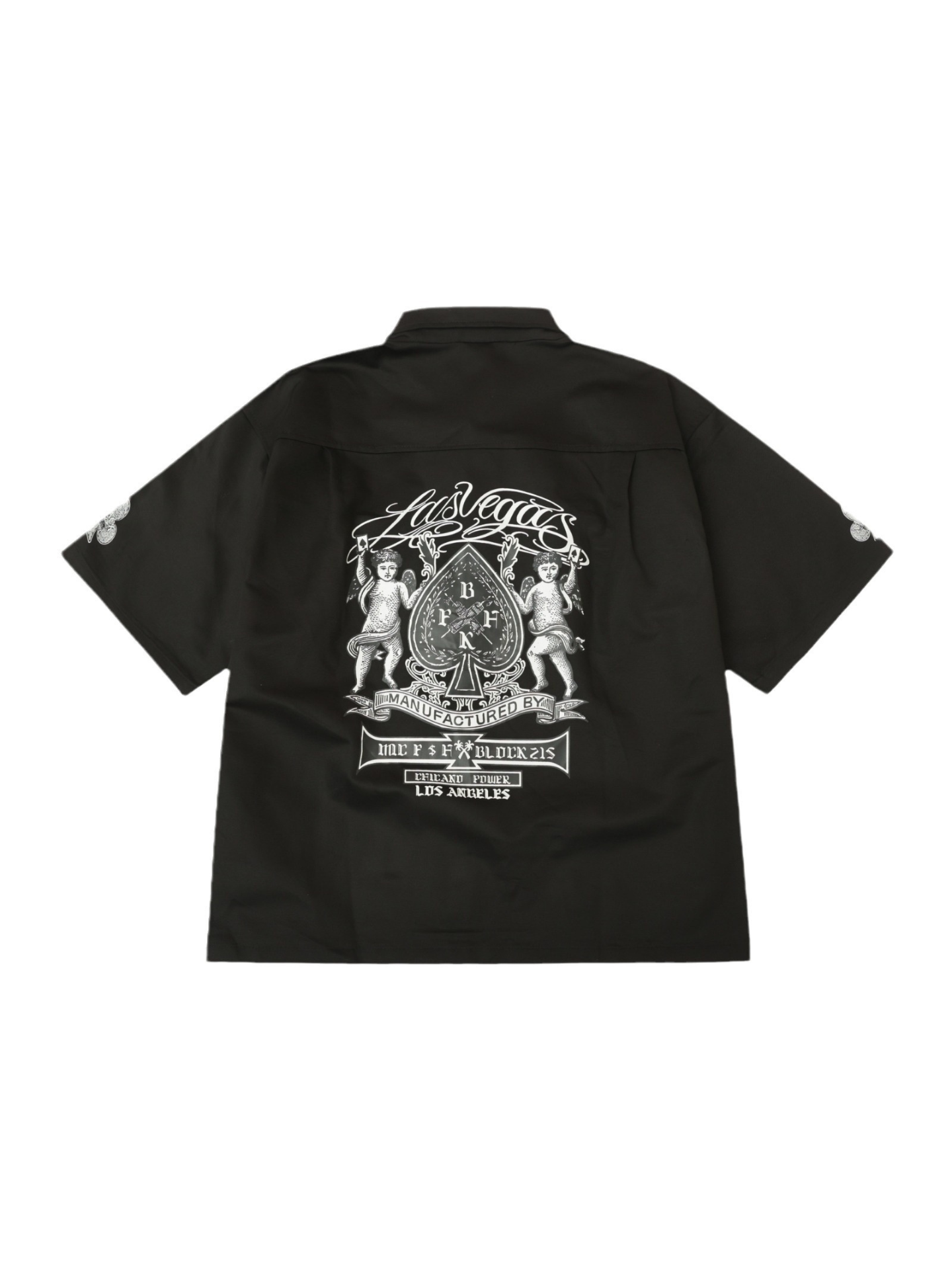 𝔽𝕦𝕤𝕚𝕠𝕟 𝔽𝕠𝕔𝕦𝕤-ᴄʜɪᴄᴀɴᴏ♠︎悍匪♠︎  新款西海岸奇卡諾Chicano風格撲克印花工裝襯衫