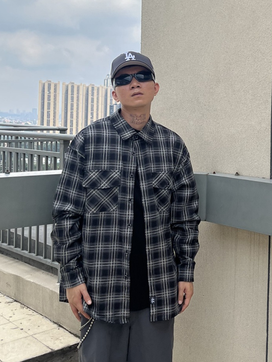 𝔽𝕦𝕤𝕚𝕠𝕟 𝔽𝕠𝕔𝕦𝕤 -ᴄʜɪᴄᴀɴᴏ♠︎悍匪♠︎ 重磅90年代復古長袖襯衫