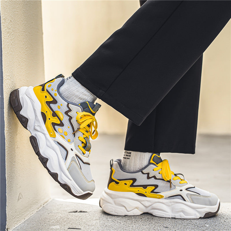 ♛𝔽𝕦𝕤𝕚𝕠𝕟 𝔽𝕠𝕔𝕦𝕤☢︎ᴄᴀꜱᴜᴀʟ ꜱɴᴇᴀᴋᴇʀ ♜ ✽𝟤𝟢𝟤𝟧✽春夏新款經典配色耐穿透氣厚底運動鞋   男女款 大🦶款 (39-45號)   Fs82