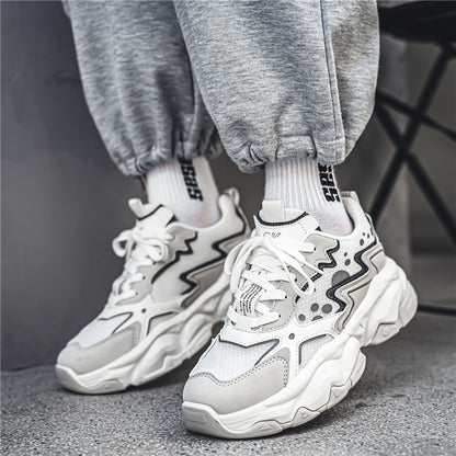 ♛𝔽𝕦𝕤𝕚𝕠𝕟 𝔽𝕠𝕔𝕦𝕤☢︎ᴄᴀꜱᴜᴀʟ ꜱɴᴇᴀᴋᴇʀ ♜ ✽𝟤𝟢𝟤𝟧✽春夏新款經典配色耐穿透氣厚底運動鞋   男女款 大🦶款 (39-45號)   Fs82