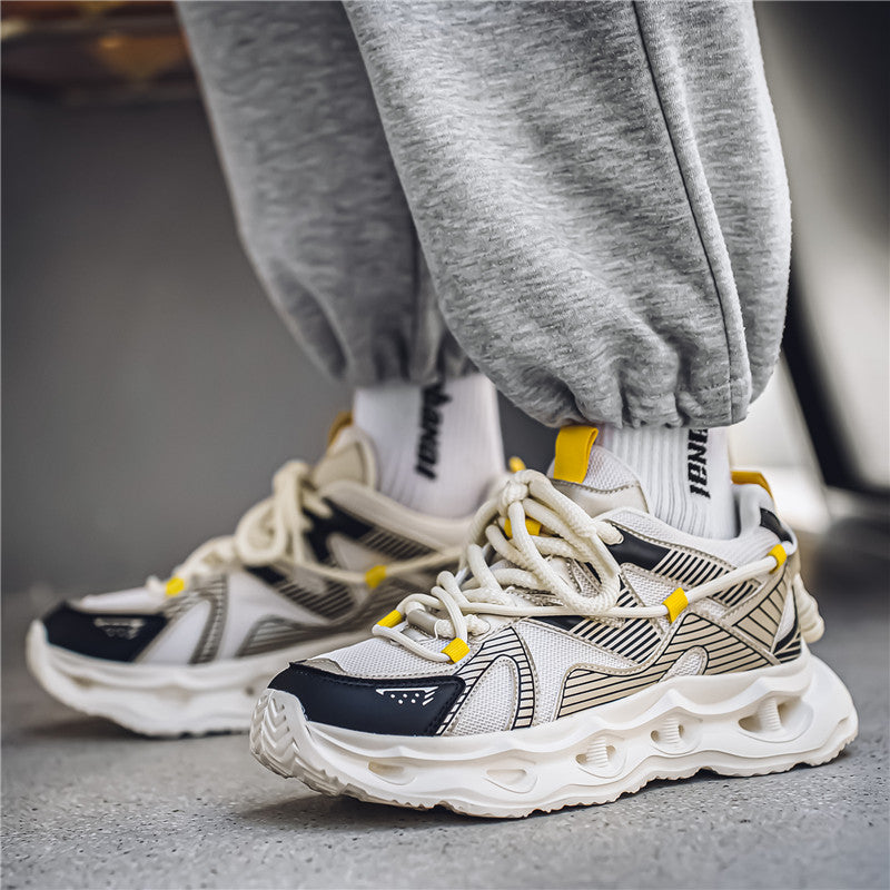 ♛𝔽𝕦𝕤𝕚𝕠𝕟 𝔽𝕠𝕔𝕦𝕤☢︎ᴄᴀꜱᴜᴀʟ ꜱɴᴇᴀᴋᴇʀ ♜ ✽𝟤𝟢𝟤𝟧✽春夏新款透氣增高機能科幻運動鞋   男女款  情侶款  Q96