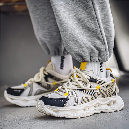 ♛𝔽𝕦𝕤𝕚𝕠𝕟 𝔽𝕠𝕔𝕦𝕤☢︎ᴄᴀꜱᴜᴀʟ ꜱɴᴇᴀᴋᴇʀ ♜ ✽𝟤𝟢𝟤𝟧✽春夏新款透氣增高機能科幻運動鞋   男女款  情侶款  Q96