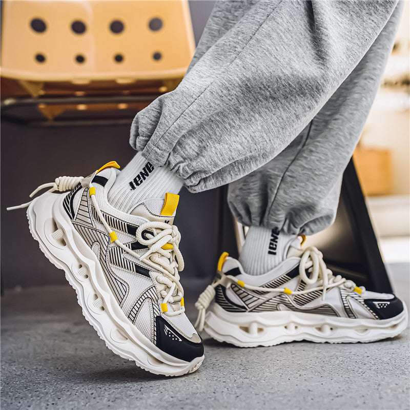 ♛𝔽𝕦𝕤𝕚𝕠𝕟 𝔽𝕠𝕔𝕦𝕤☢︎ᴄᴀꜱᴜᴀʟ ꜱɴᴇᴀᴋᴇʀ ♜ ✽𝟤𝟢𝟤𝟧✽春夏新款透氣增高機能科幻運動鞋   男女款  情侶款  Q96