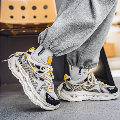 ♛𝔽𝕦𝕤𝕚𝕠𝕟 𝔽𝕠𝕔𝕦𝕤☢︎ᴄᴀꜱᴜᴀʟ ꜱɴᴇᴀᴋᴇʀ ♜ ✽𝟤𝟢𝟤𝟧✽春夏新款透氣增高機能科幻運動鞋   男女款  情侶款  Q96