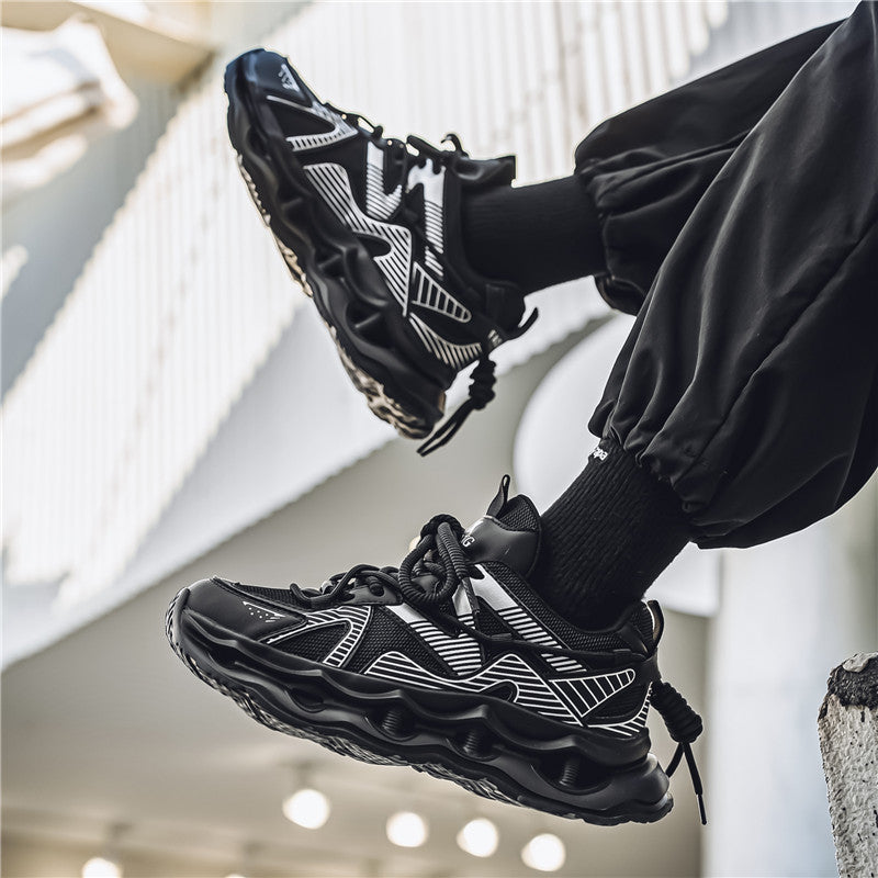 ♛𝔽𝕦𝕤𝕚𝕠𝕟 𝔽𝕠𝕔𝕦𝕤☢︎ᴄᴀꜱᴜᴀʟ ꜱɴᴇᴀᴋᴇʀ ♜ ✽𝟤𝟢𝟤𝟧✽春夏新款透氣增高機能科幻運動鞋   男女款  情侶款  Q96