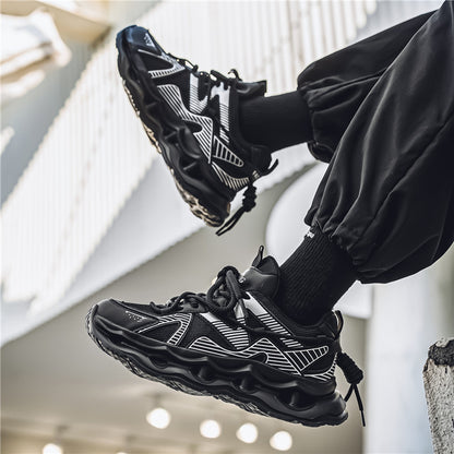 ♛𝔽𝕦𝕤𝕚𝕠𝕟 𝔽𝕠𝕔𝕦𝕤☢︎ᴄᴀꜱᴜᴀʟ ꜱɴᴇᴀᴋᴇʀ ♜ ✽𝟤𝟢𝟤𝟧✽春夏新款透氣增高機能科幻運動鞋   男女款  情侶款  Q96