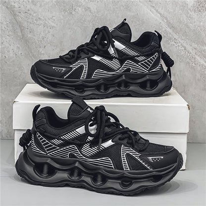 ♛𝔽𝕦𝕤𝕚𝕠𝕟 𝔽𝕠𝕔𝕦𝕤☢︎ᴄᴀꜱᴜᴀʟ ꜱɴᴇᴀᴋᴇʀ ♜ ✽𝟤𝟢𝟤𝟧✽春夏新款透氣增高機能科幻運動鞋   男女款  情侶款  Q96