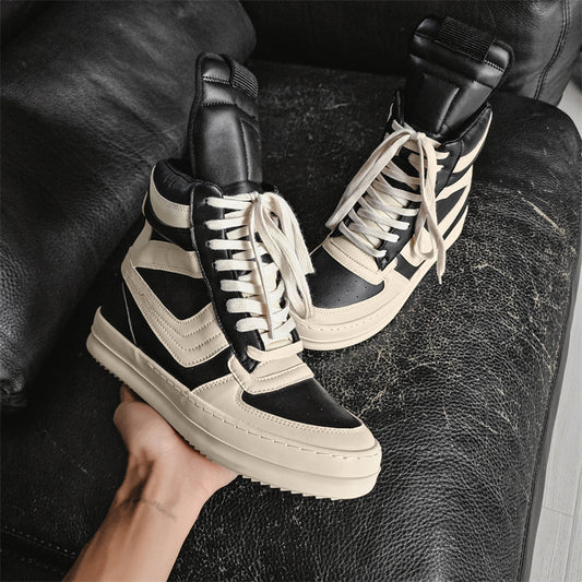 ♛𝔽𝕦𝕤𝕚𝕠𝕟 𝔽𝕠𝕔𝕦𝕤☢︎ᴄᴀꜱᴜᴀʟ ᴅʀᴇꜱꜱ ♜✽2026✽ 經典素面高筒厚底增側拉款高板鞋 男女款 情侶款  YH-17