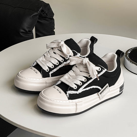 ♛𝔽𝕦𝕤𝕚𝕠𝕟 𝔽𝕠𝕔𝕦𝕤☢︎ꜱᴋᴀᴛᴇ ꜱʜᴏᴇꜱ ♜✽𝟤𝟢𝟤𝟧✽春夏新款休閒增高百搭板鞋  男女款 ʏʜ𝟤𝟫𝟣