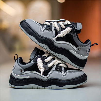 ♛𝔽𝕦𝕤𝕚𝕠𝕟 𝔽𝕠𝕔𝕦𝕤☢︎ꜱᴋᴀᴛᴇ ꜱʜᴏᴇꜱ  ♜✽𝟤𝟢𝟤𝟧✽ 春夏新款經典嘻哈配色ＯＥ板鞋 男女款 情侶款  大🦶款 (36-45號)  C01