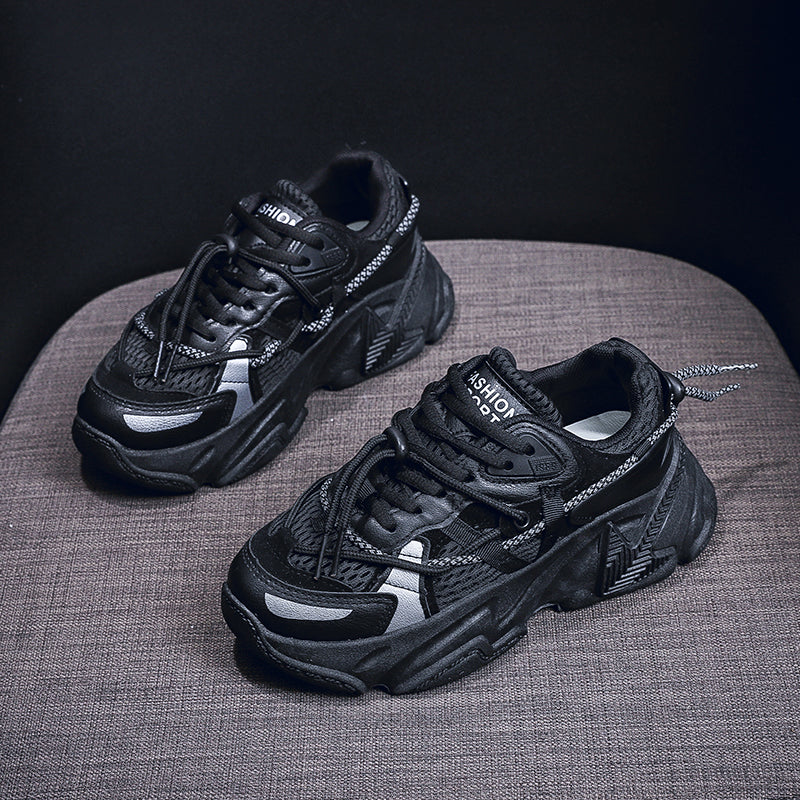 ♛𝔽𝕦𝕤𝕚𝕠𝕟 𝔽𝕠𝕔𝕦𝕤☢︎ꜰʟᴇxɪɴɢ-ꜱʜᴏᴇꜱ ♜✽𝟤𝟢𝟤𝟧✽ 春夏新款百搭厚底增高休閒鞋 女款  (35-40號） xʜ𝟢𝟣