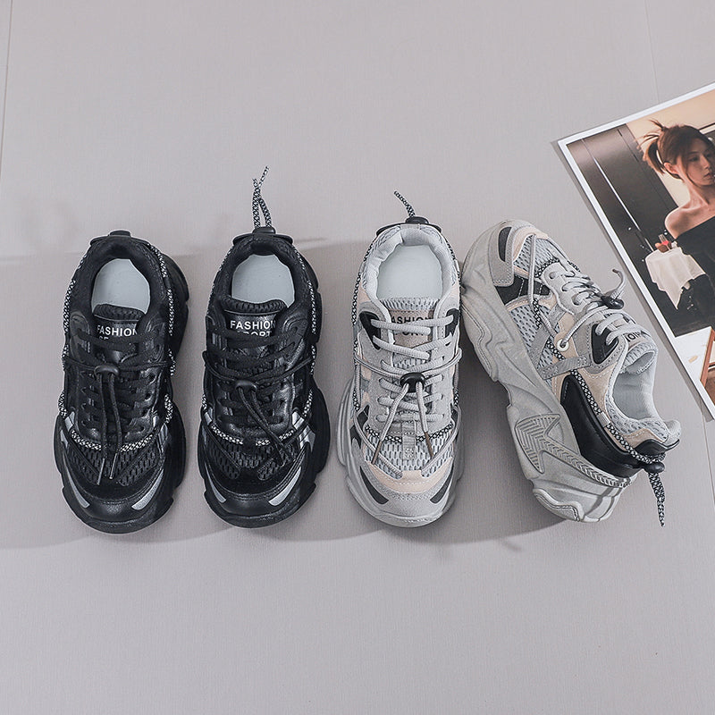 ♛𝔽𝕦𝕤𝕚𝕠𝕟 𝔽𝕠𝕔𝕦𝕤☢︎ꜰʟᴇxɪɴɢ-ꜱʜᴏᴇꜱ ♜✽𝟤𝟢𝟤𝟧✽ 春夏新款百搭厚底增高休閒鞋 女款  (35-40號） xʜ𝟢𝟣