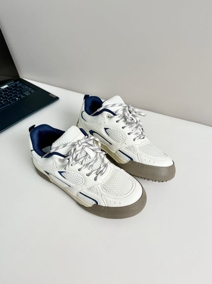 ♛𝔽𝕦𝕤𝕚𝕠𝕟 𝔽𝕠𝕔𝕦𝕤☢︎ᴄᴀꜱᴜᴀʟ ꜱɴᴇᴀᴋᴇʀ ♜✽𝟤𝟢𝟤𝟧✽ 春夏新款休閒透氣橡膠底復古配色運動鞋 男女款  xʙ𝟢𝟣𝟣