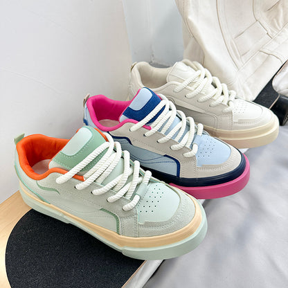 ♛𝔽𝕦𝕤𝕚𝕠𝕟 𝔽𝕠𝕔𝕦𝕤☢︎ꜱᴋᴀᴛᴇ ꜱʜᴏᴇꜱ ♜✽✽𝟤𝟢𝟤𝟧✽ 春夏新款陽光繽紛復古側裙板鞋 男女情侶款(35-44號)  xɴ𝟨𝟪