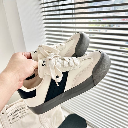 ♛𝔽𝕦𝕤𝕚𝕠𝕟 𝔽𝕠𝕔𝕦𝕤☢︎ꜱᴋᴀᴛᴇ ꜱʜᴏᴇꜱ ♜ ✽𝟤𝟢𝟤𝟧✽ 春夏新款時尚百搭橡膠底復古經典配色板鞋 男女情侶款 (35-44號) x𝟫𝟨𝟫