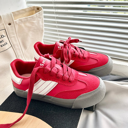 ♛𝔽𝕦𝕤𝕚𝕠𝕟 𝔽𝕠𝕔𝕦𝕤☢︎ꜱᴋᴀᴛᴇ ꜱʜᴏᴇꜱ ♜ ✽𝟤𝟢𝟤𝟧✽ 春夏新款時尚百搭橡膠底復古經典配色板鞋 男女情侶款 (35-44號) x𝟫𝟨𝟫