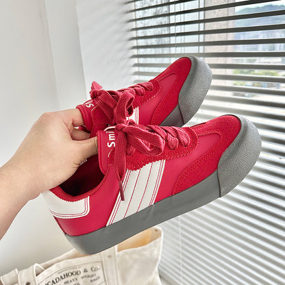 ♛𝔽𝕦𝕤𝕚𝕠𝕟 𝔽𝕠𝕔𝕦𝕤☢︎ꜱᴋᴀᴛᴇ ꜱʜᴏᴇꜱ ♜ ✽𝟤𝟢𝟤𝟧✽ 春夏新款時尚百搭橡膠底復古經典配色板鞋 男女情侶款 (35-44號) x𝟫𝟨𝟫