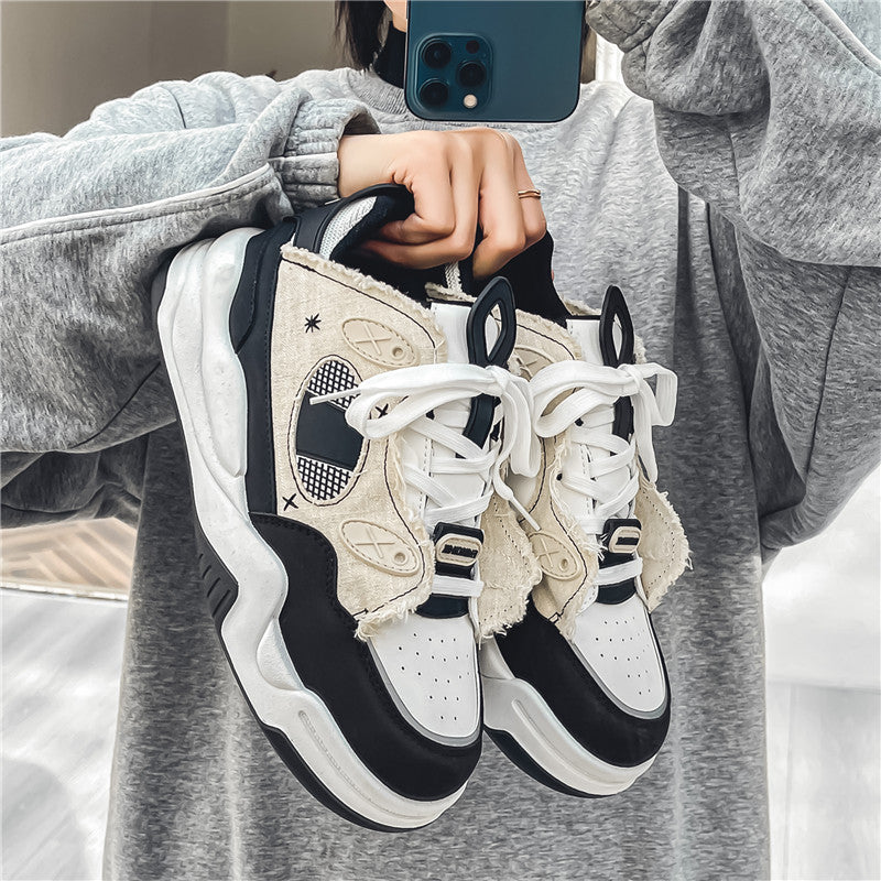 ♛𝔽𝕦𝕤𝕚𝕠𝕟 𝔽𝕠𝕔𝕦𝕤☢︎ꜱᴋᴀᴛᴇ ꜱʜᴏᴇꜱ ♜✽𝟤𝟢𝟤𝟧✽春夏新款復古街頭風包覆感十足運動板鞋   男女款 大🦶款 (39-45號)  L33