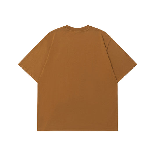 𝕃oose 𝔽it ☞𝟤𝟢𝟤𝟧 ☜美式復古設計感貼布繡圓領寬版上衣TN-51