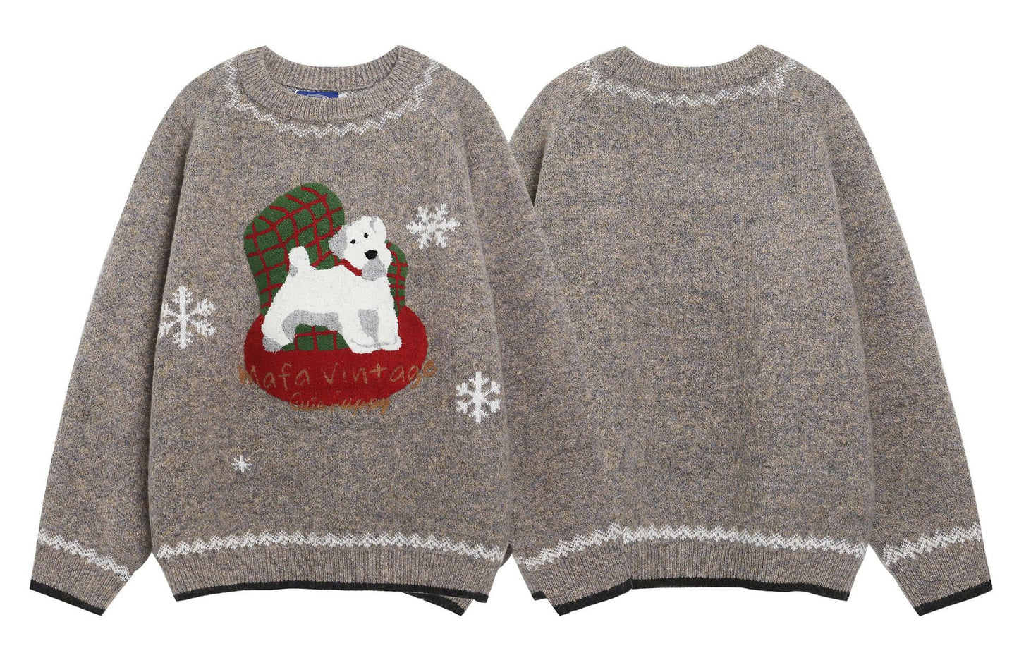 ⓀⓃⒾⓉ𒉽2025秋冬趣味小狗慵懶針織 K-33