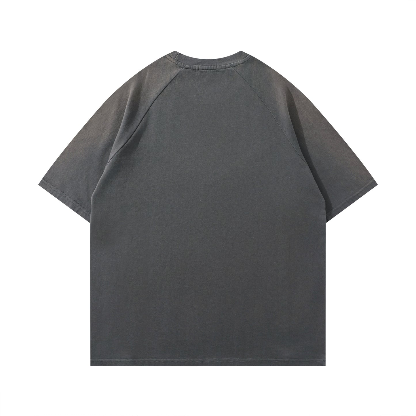 𝕃oose 𝔽it ☞𝟤𝟢𝟤𝟧 ☜美式復古拼接鉚釘圓領男女中性 T-Shirt寬版上衣J-5