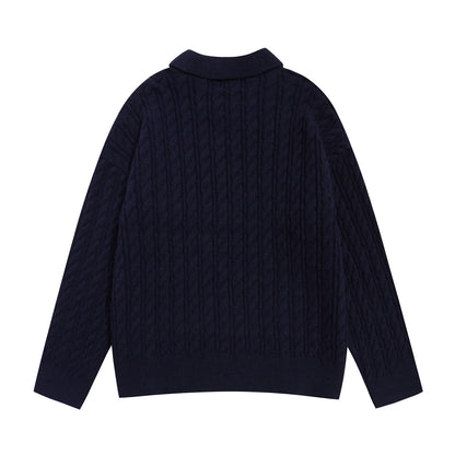 ⓀⓃⒾⓉ𒉽2025秋冬美式復古字母刺繡慵懶針織 K-08