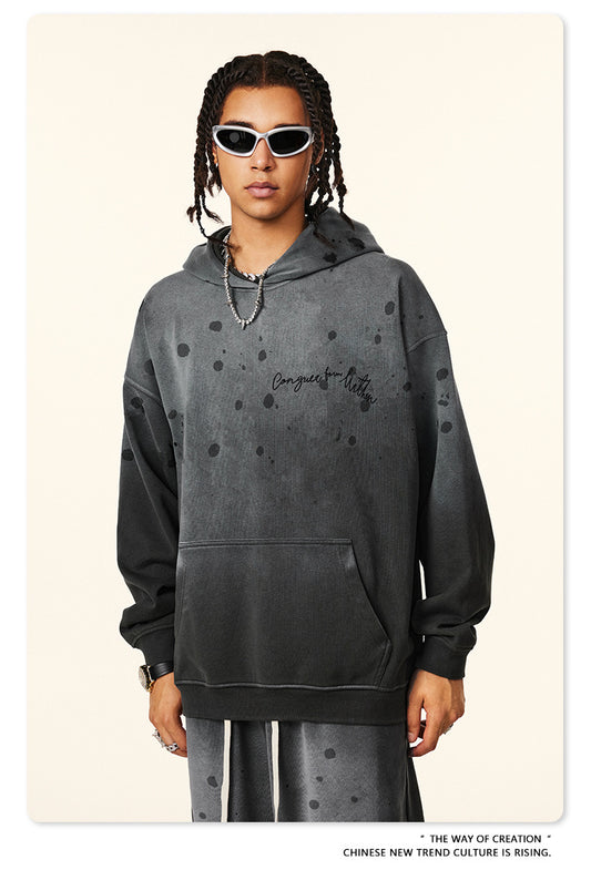 ♛𝔽𝕦𝕤𝕚𝕠𝕟 𝔽𝕠𝕔𝕦𝕤 ♛2025秋冬硬挺重磅復古水洗印花帽T G-87