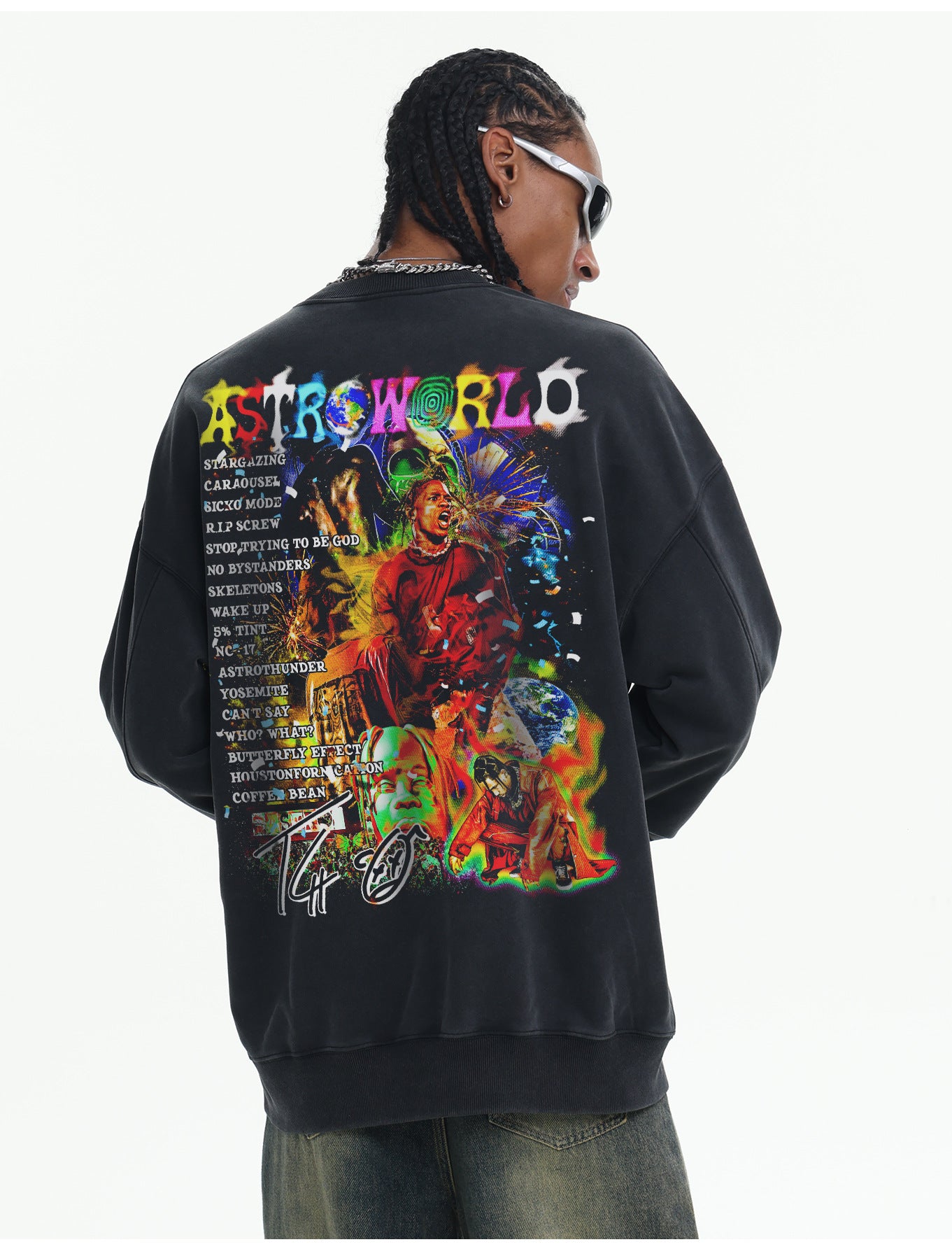 ♛𝔽𝕦𝕤𝕚𝕠𝕟 𝔽𝕠𝕔𝕦𝕤 ♛410G重磅水洗美式復古圓領厚T  GH-67