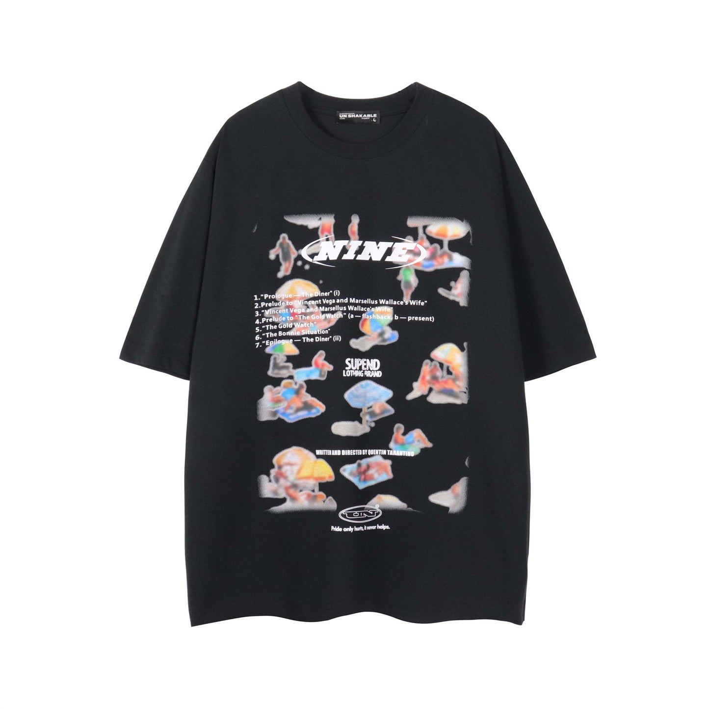 𝕃oose 𝔽it ☞𝟤𝟢𝟤𝟧 ☜美式復古字母印花圓領T-Shirt寬版上衣 SC-5