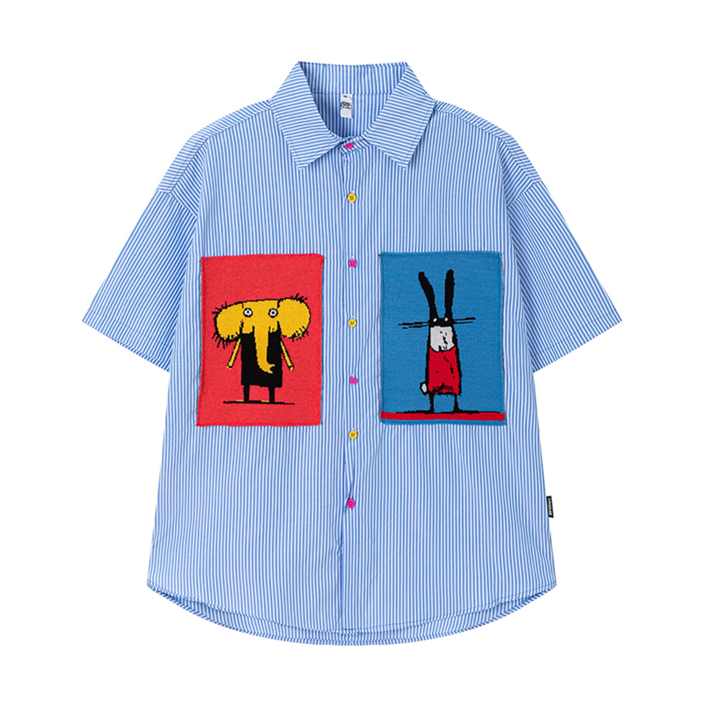 𝔼mbro 𝕊hirt𒉽 日式復古口袋針織翻領條紋襯衫 SA-6B