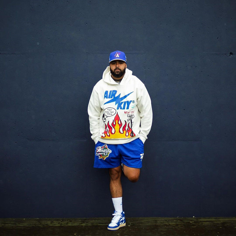 🔆𝔽𝕦𝕤𝕚𝕠𝕟 ☀ 𝔽𝕠𝕔𝕦𝕤 🔆美式棒球大聯盟潮牌AL短褲休閒運動超透氣四分褲沙灘褲男(6色）